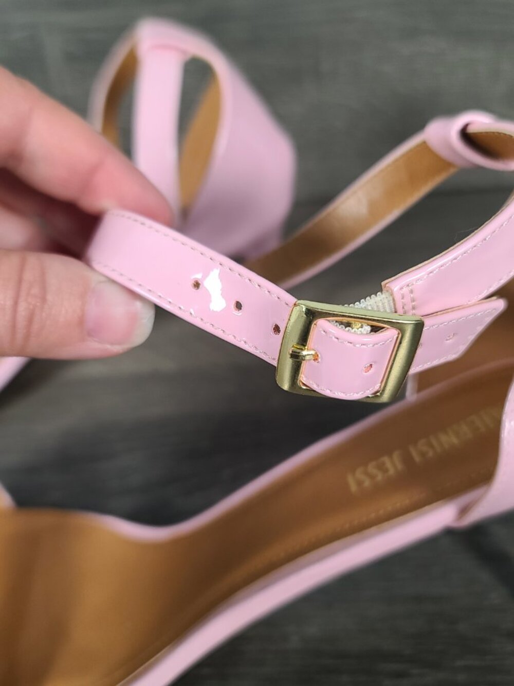Maiernisi Jessi Pale Pink Ankle Strap Kitten High Heels Size 16 - Picture 3 of 12